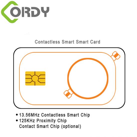 Двойная карта RFID с контактом IC